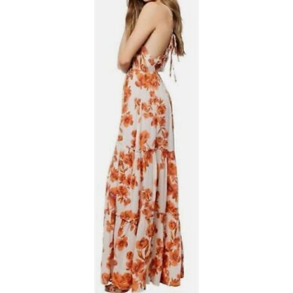 Free People Womens Garden Party Green Floral Print Maxi Dress size M - Picture 7 of 8